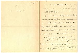 Lettre autographe de Remy de Gourmont à Octave Uzanne. 25 février 1911.