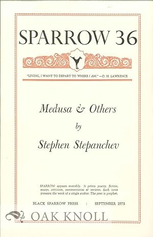 Seller image for MEDUSA & OTHERS. SPARROW 36 for sale by Oak Knoll Books, ABAA, ILAB