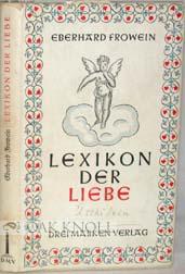 Seller image for LEXIKON DER LIEBE for sale by Oak Knoll Books, ABAA, ILAB