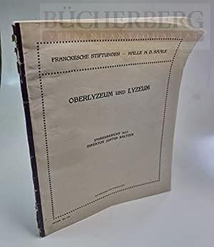 Bild des Verkufers fr Oberlyzeum und Lyzeum Jahresbericht 1913 Direktor Justus Baltzer zum Verkauf von Bcherberg Antiquariat