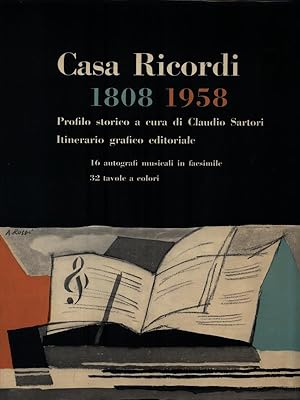 Bild des Verkufers fr Casa Ricordi 1808-1958 zum Verkauf von Librodifaccia