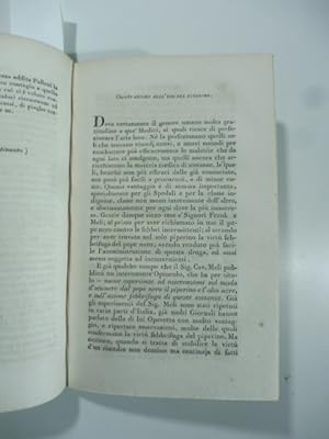Osservazioni sull'uso del piperino. (Stralcio da: Nuovo giornale de' letterati. N. 20. 1825)