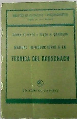 Seller image for Manual introductor a la Tcnica del Rosschach. Traduccin de Vera L. S. de Campo. for sale by Librera y Editorial Renacimiento, S.A.
