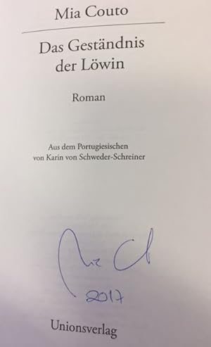 Das Geständnis der Löwin. Roman.