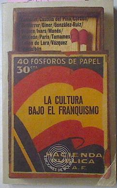 Imagen del vendedor de La Cultura Bajo El Franquismo a la venta por Almacen de los Libros Olvidados