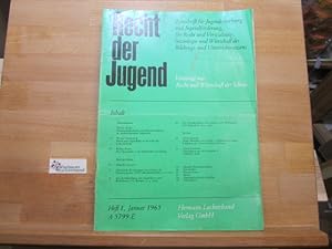 Bild des Verkufers fr Recht der Jugend. Zeitschrift fr Jugenderziehung und Jugendfrderung, fr Recht und Verwaltung, Soziologie und Wirtschaft des Bildungs- und Unterrichtswesens, 13. Jg., Heft 1 1965 Januar zum Verkauf von Antiquariat im Kaiserviertel | Wimbauer Buchversand