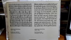 Bild des Verkufers fr Johannes Gutenberg 400-1468 - Die Druckkunst verndert die Welt / El arte de imprimir transforma el mundo. zum Verkauf von Kepler-Buchversand Huong Bach