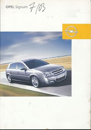 Opel Signum. Prospekt.