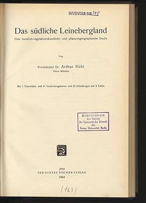 Immagine del venditore per Das sdliche Leinebergland. Eine forstlich-vegetationskundliche und pflanzengeographische Studie. venduto da Antiquariat Bookfarm