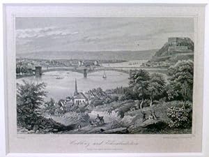 Coblenz und Ehrenbreitstein, Koblenz, Festung Ehrenbreitstein, Rheinland-Pfalz. Schöner Blick übe...