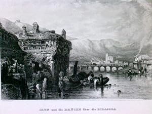 Irun und die Brücke über die Bidassoa, Provinz Gipuzkoa, Spanien, Spain, schöne historische Ortsa...