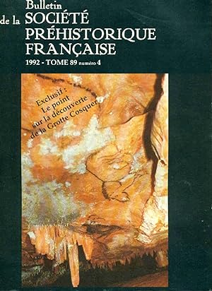 Bulletin de la Société préhistorique française . Tome 89 . Numéros 1 à 9 . Janvier-Décembre