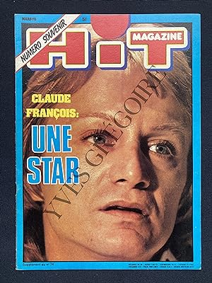 HIT MAGAZINE-SUPPLEMENT AU N°74-MARS 1978-CLAUDE FRANCOIS: UNE STAR
