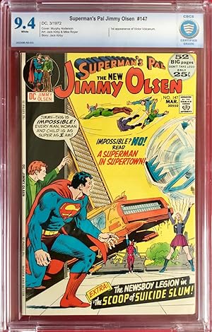 JIMMY OLSEN No. 147 (March 1972) - CBCS (like CGC) Graded 9.4 (NM)