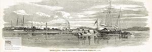 Sketches in China. Looking Towards Whampoa from Canton. Xylographie um 1860