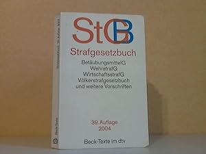 Bild des Verkufers fr Strafgesetzbuch - mit Einfuhrungsgesetz, Vlkerstrafgesetzbuch, Wehrstrafgesetz, Wirtschaftsstrafgesetz, Betubungsmittelgesetz, Versammlungsgesetz, Auszgen aus dem Jugendgerichtsgesetz und dem Ordnungswidrigkeitengesetz sowie anderen Vorschriften des Nebenstrafrechts zum Verkauf von Andrea Ardelt