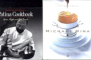 Seller image for Michael Mina's The Cookbook (SIGNED), AND A SECOND LARGE, SIGNED COOKBOOK, Joachim Splichal's Patina Cookbook / Spuds, Truffles, and Wild Gnocchi for sale by Cat's Curiosities