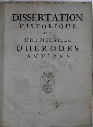 Dissertation historique sur une medaille d'Herodes Antipas.