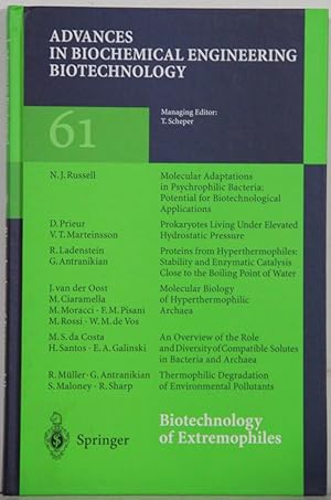 Advances in Biochemical Engineering Biotechnology, vol. 61: Biotechnology of Extremophiles.