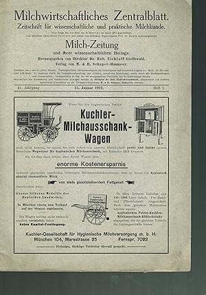 Bild des Verkufers fr Milchwirtschaftliches Zentralblatt 41.Jahrgang 1912. Heft 2 zum Verkauf von Clivia Mueller