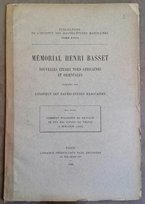 Comment Pellissier de Reynaud ne fut pas consul de France à Mogador (1843)