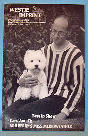 Bild des Verkufers fr WESTIE IMPRINT, VOL. XI, NO. 3, FALL 1995 zum Verkauf von B A Downie Dog Books