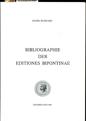 Immagine del venditore per Bibliographie der Editiones Bipontinae venduto da Versandantiquariat Bernd Keler