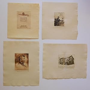 Abraham Lincoln Etchings, 26 SIGNED Etchings of Lincolniana Printed from "Following Abraham Linco...