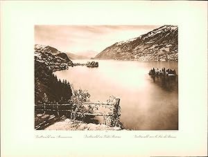 Seller image for Kupfertiefdruck : Alphornblser. Iseltwald am Brienzersee. Doppeltafel nach Photographien for sale by Bcher bei den 7 Bergen