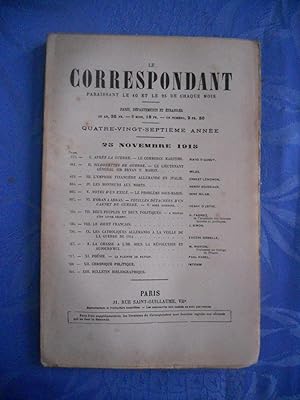 Seller image for Le correspondant - Du 25 novembre 1915 for sale by Frederic Delbos