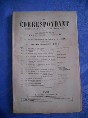 Seller image for Le correspondant - Du 10 novembre 1915 for sale by Frederic Delbos