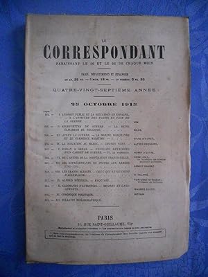 Seller image for Le correspondant - Du 25 octobre 1915 for sale by Frederic Delbos