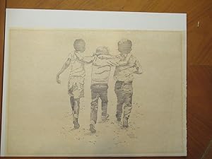 Seller image for Untitled (Pencil Drawing Of Three Boys) for sale by Arroyo Seco Books, Pasadena, Member IOBA