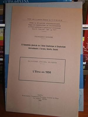 Image du vendeur pour L'ETNA EN 1956, mis en vente par Libreria antiquaria Pagine Scolpite