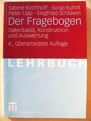 Seller image for Der Fragebogen : Datenbasis, Konstruktion und Auswertung for sale by Versandantiquariat Manuel Weiner