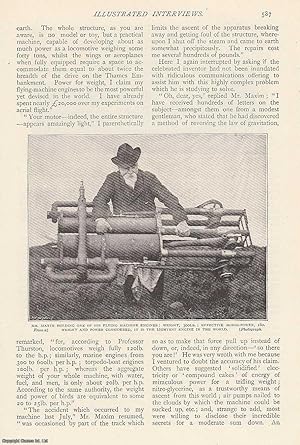 Imagen del vendedor de Mr Hiram Maxim. Illustrated Interview. An uncommon original article from The Strand Magazine, 1894. a la venta por Cosmo Books
