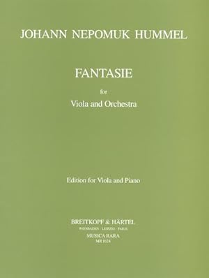 Bild des Verkufers fr Fantasiefor viola and orchestra : for viola and piano zum Verkauf von AHA-BUCH GmbH