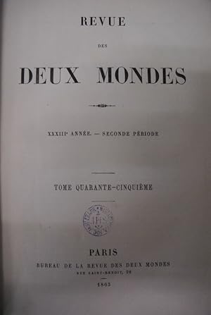 Immagine del venditore per Le Salon de 1863, in: REVUE DES DEUX MONDES. XXXIIIe annee. Seconde periode. Tome quarante-cinquieme. Mai - juin 1863. venduto da Antiquariat Bookfarm