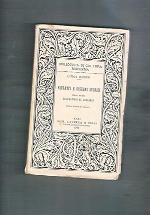 Seller image for Ritratti e disegni storici. Serie prima dall'Alfieri al Leopardi. Seconda edizione con aggiunte. for sale by Libreria Gull