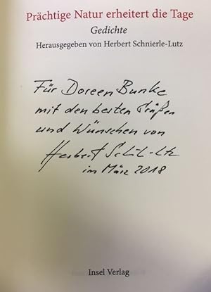 Prächtige Natur erheitert die Tage. Gedichte. Insel-Bücherei 2518.