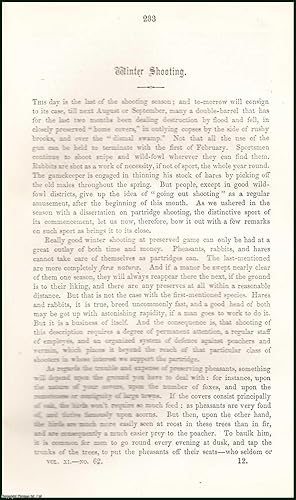 Imagen del vendedor de Winter Shooting, Snipe & Wild-fowl. An uncommon original article from the Cornhill Magazine, 1865. a la venta por Cosmo Books