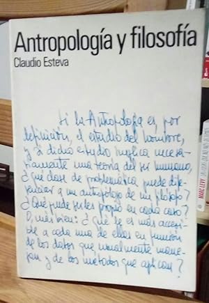 Imagen del vendedor de Antropologia y Filosofia a la venta por La Leona LibreRa