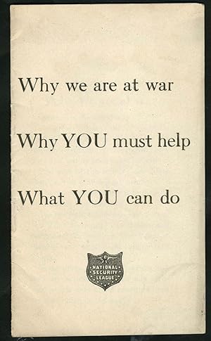 Why we are at war, Why YOU must help, What YOU can do. Pamphlet