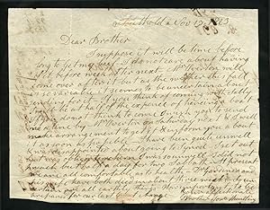 Jonathan Huntting Southold, Long Island to his brother. Manuscript letter