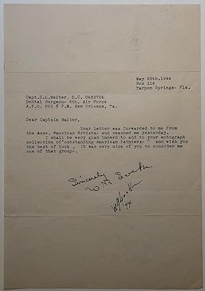 Typed letter signed twice to a collector