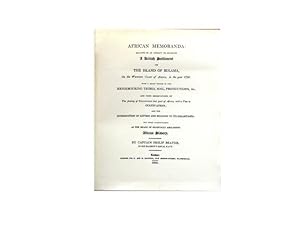 Seller image for African Memoranda: Relative To An Attempt To Establish A British Settlement On The Island Of Bulama for sale by Hall of Books