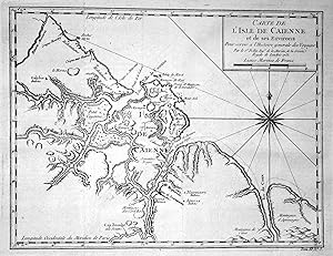 Seller image for Carte de l'Isle de Caienne" - Ile de Cayenne French Guiana South America Sdamerika map Karte for sale by Antiquariat Steffen Vlkel GmbH