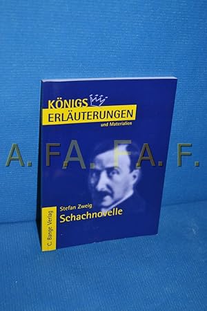 Bild des Verkufers fr Erluterungen zu Stefan Zweig, Schachnovelle (Knigs Erluterungen und Materialien 384) zum Verkauf von Antiquarische Fundgrube e.U.