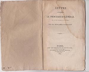 Lettre à monsieur le procureur-général de la cour royale de Poitiers