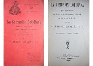 Imagen del vendedor de La comunin cotidiana para los cristianos que deseen hacerse fervorosos y esforzados en las luchas de la vida. a la venta por Hesperia Libros